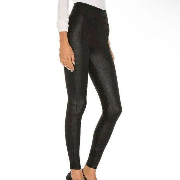 COMMANDO | NEW Faux Suede Leather High Waisted Black Leggings Women’s Size XS - Picture 1 of 10